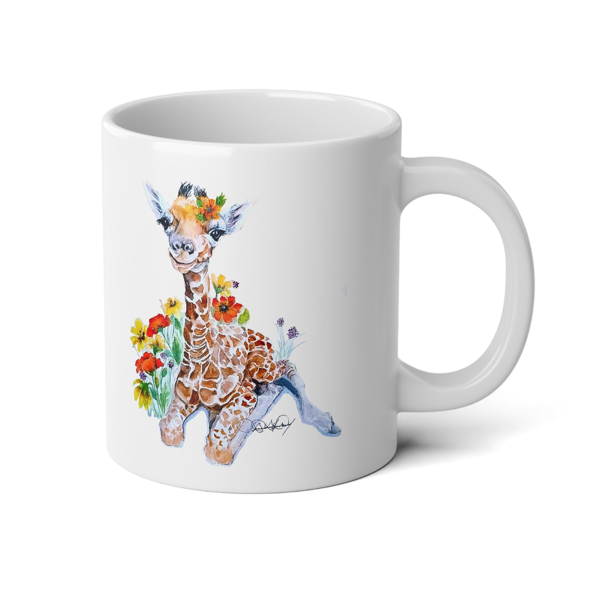 "Gia Giraffe" Jumbo Mug, 20oz