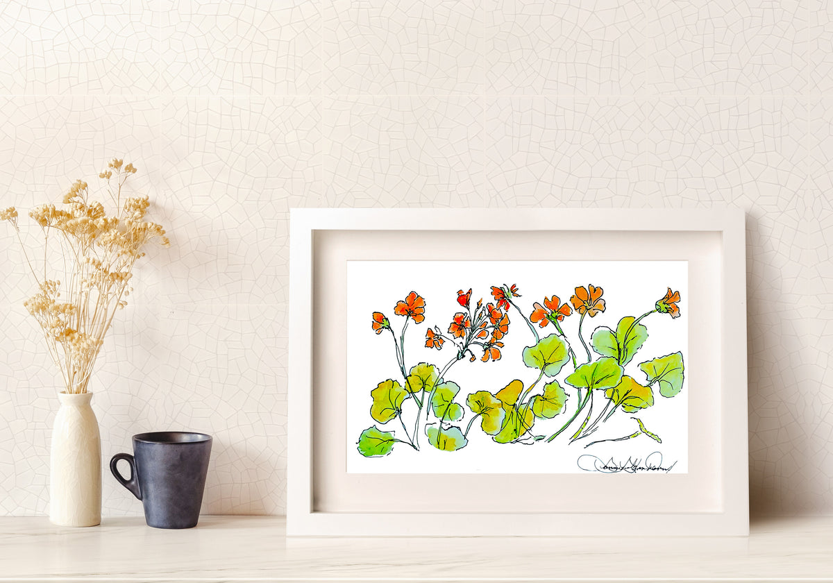 Ease of the Morning Watercolor Art: Art Print