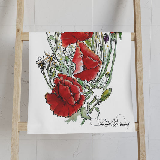 "Morning Reds"  Hand Towel