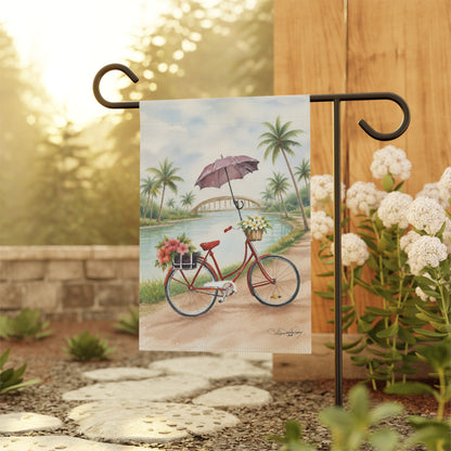 River Walk Morning- Garden & House Banner