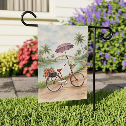 River Walk Morning- Garden & House Banner
