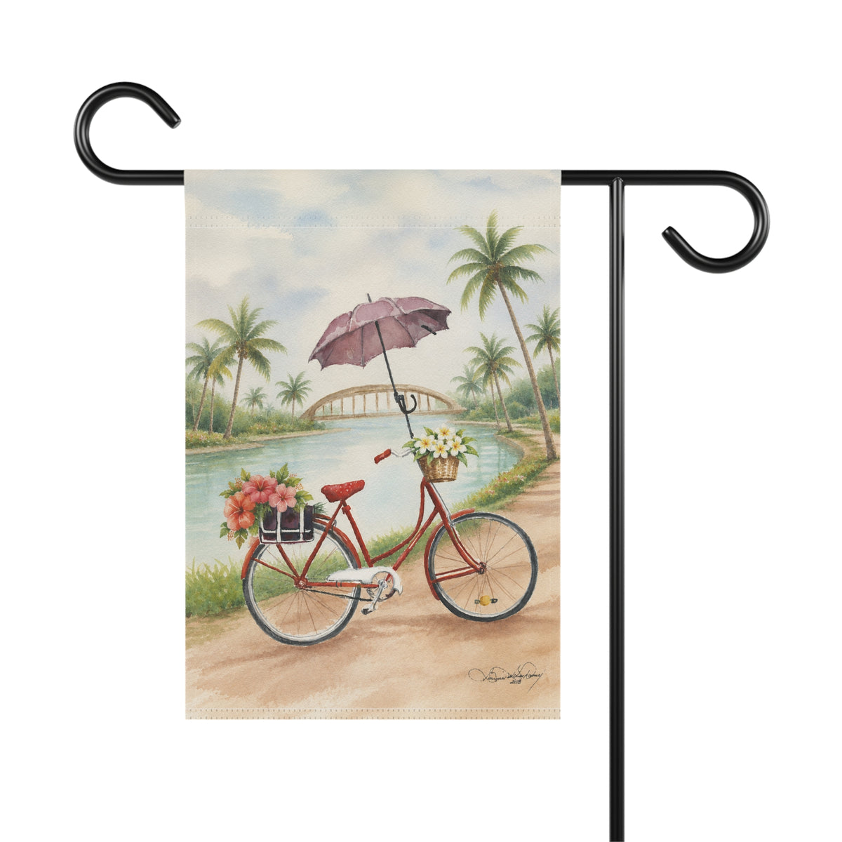 River Walk Morning- Garden & House Banner