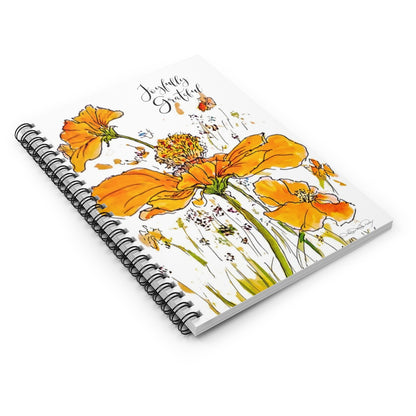 "Drinking in the Joy" Spiral Notebook - Ruled Line