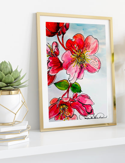 It's Spring Watercolor Print: Art Print