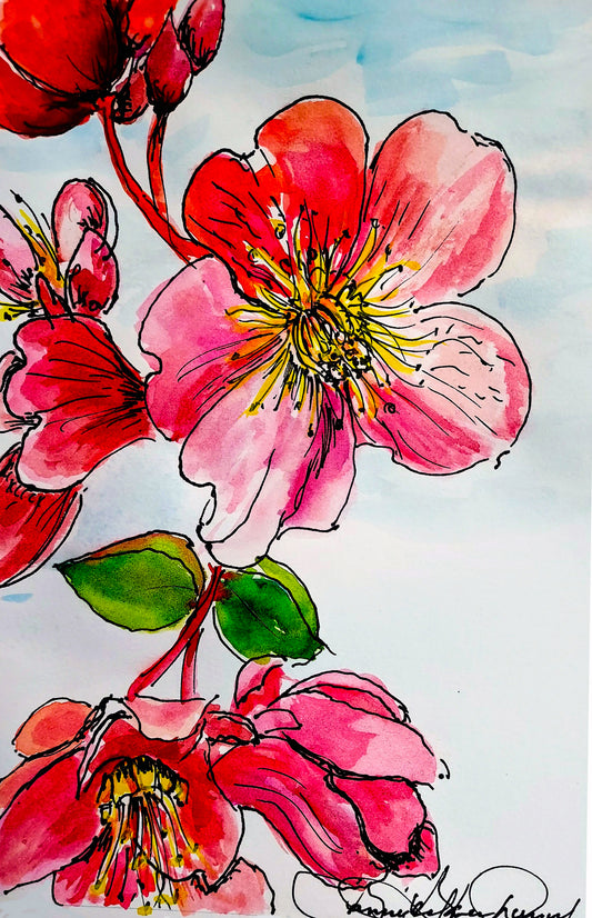 It's Spring Watercolor Print: Art Print