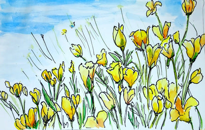 Kisses of Joy Watercolor Painting: Art Print