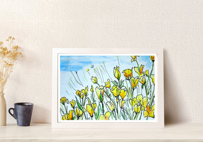 Kisses of Joy Watercolor Painting: Art Print