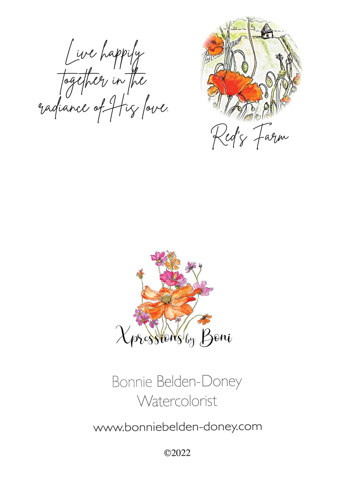 Red's Farm Notecard
