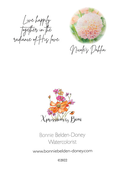 Nicole's Dahlia Notecard